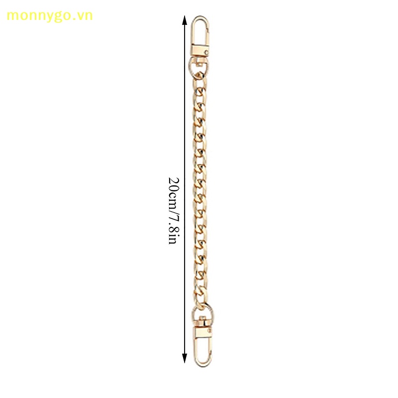 Monnygo Dây Xích Nối Dài 20cm Bằng Kim Loại Màu Vàng / Bạc / Đen Cho Túi Xách vn