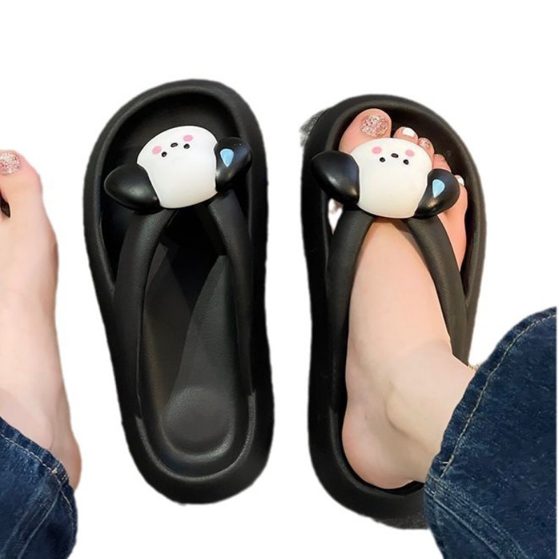 Dép bánh mì dép xỏ ngón đế dày nhiều màu sắc, màu neon cá tính, dép đi mưa cao su