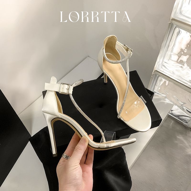 Giày cao gót nữ LORRTTA B24G0HP 37Z230910 lolita đính pha lê thanh lịch trendy chic Hàn Quốc 2023