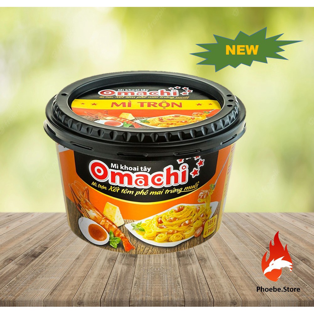 Mì Omachi Trộn Xốt Tôm Phô Mai Trứng Muối Tô 105g