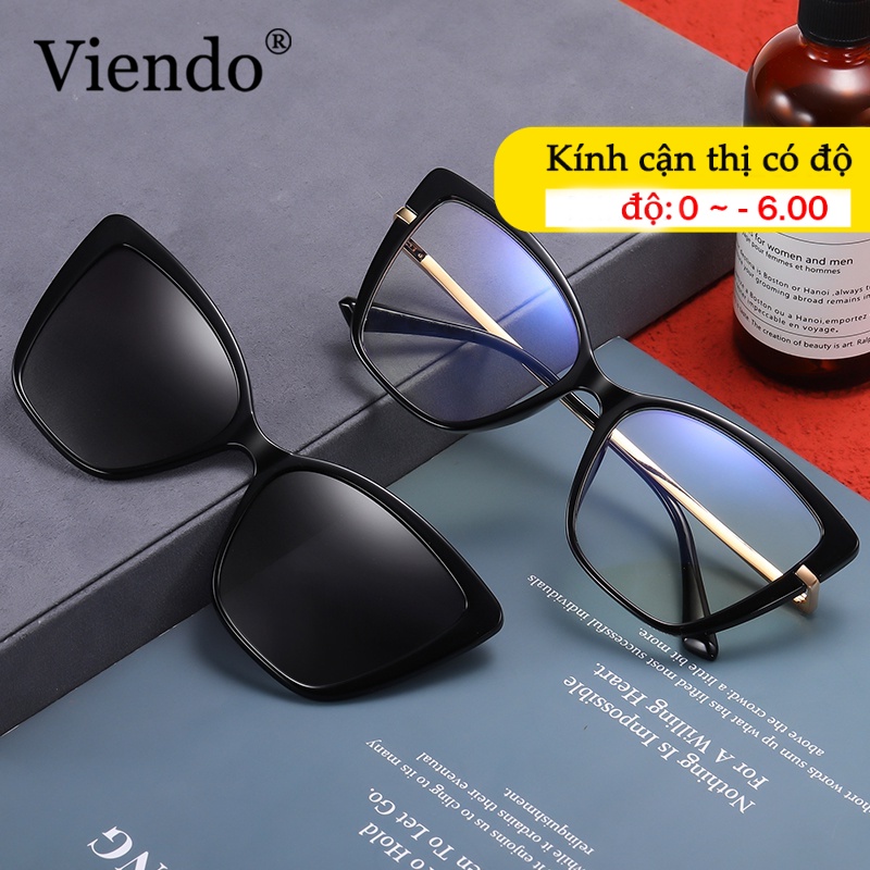 VIENDO Kính Râm Kính Mát Gọng Mắt Mèo Phân Cực 2 Trong 1 Thời Trang Cho Nam Nữ Thích Hợp Cho Đi Xe Đạp/Ngoài Trời/Thể Thao/Lái Xe/Du Lịch