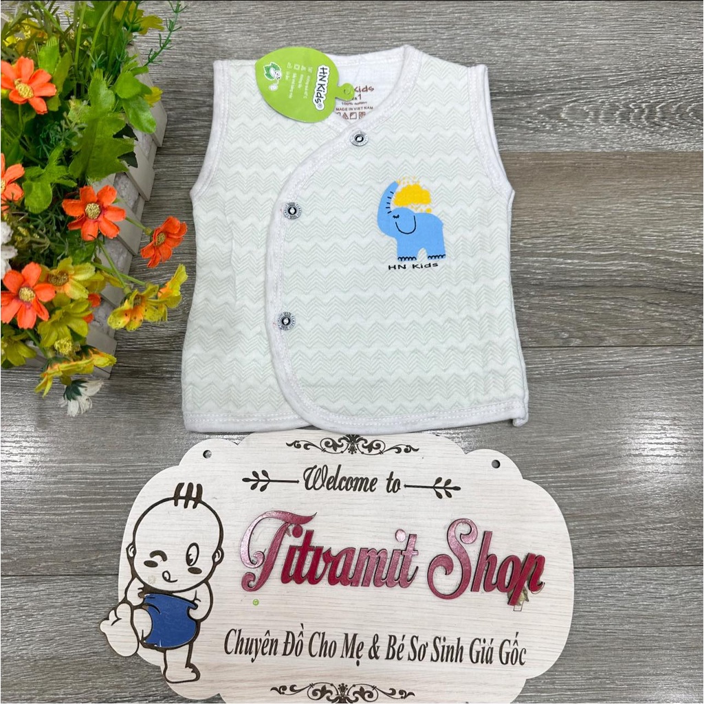Áo gile hnkids vải trần bông cho bé mặc thu đông