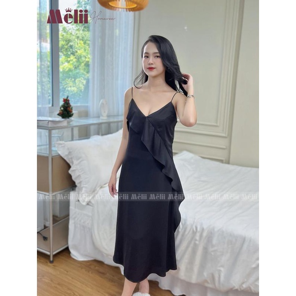 Váy lụa 2 dây hoa hậu , tiểu thư cho các nàng