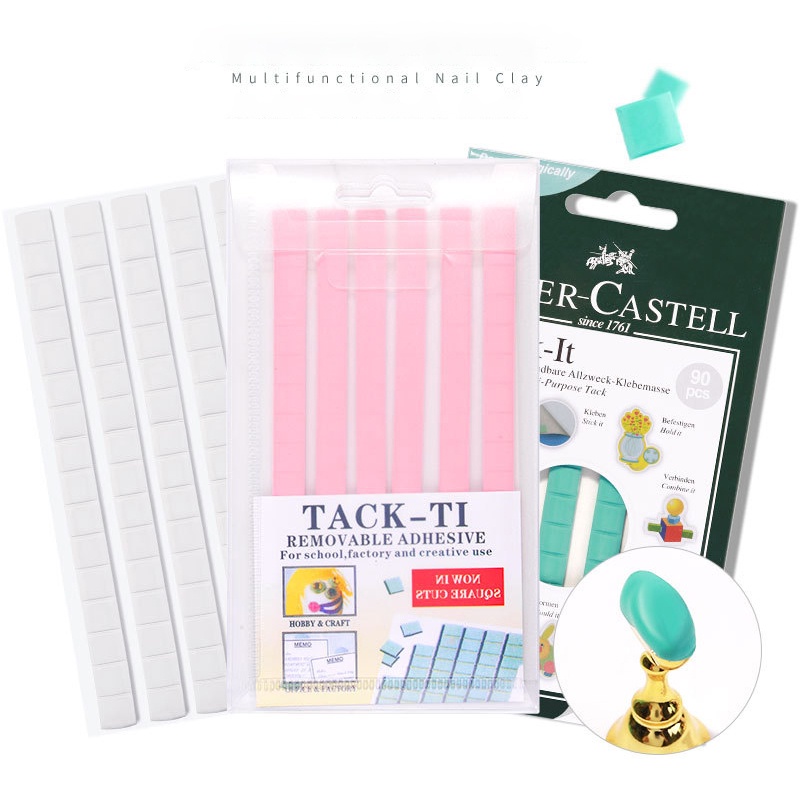 Nâng cao móng tay đất sét màu xanh đa chức năng plasticine mảnh móng tay cố định đất sét màu móng tay tấm trang sức trưng bày đất sét