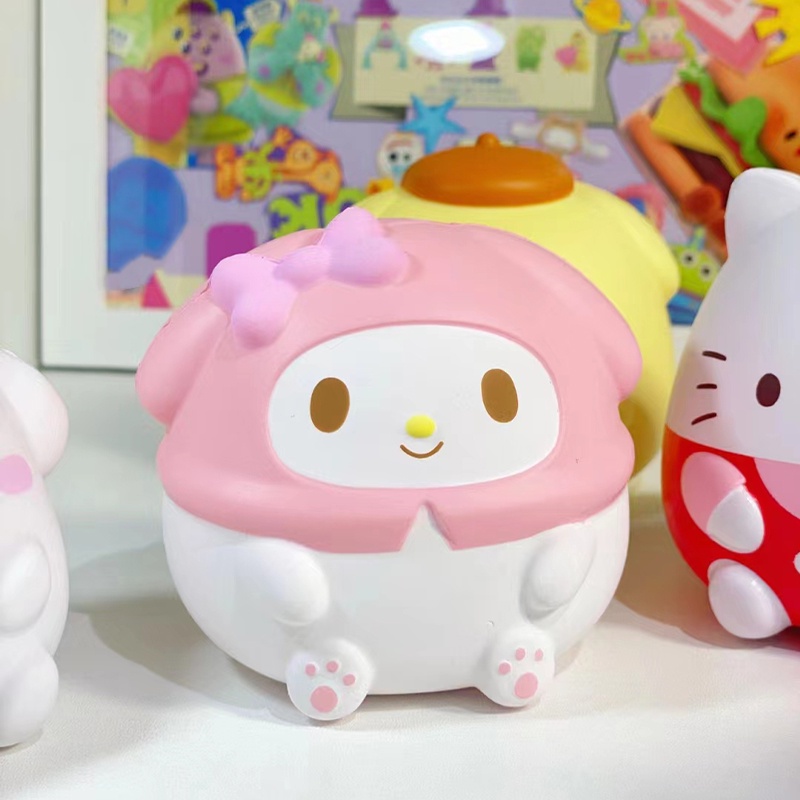 Đồ chơi giải nén sanrio kuromi my melody cinnamoroll pompompurin hello kitty slow rebound mochi toy người lớn trẻ em thư giãn đồ chơi dễ thương mặt dây chuyền chìa khóa ô tô quà tặng sinh nhật