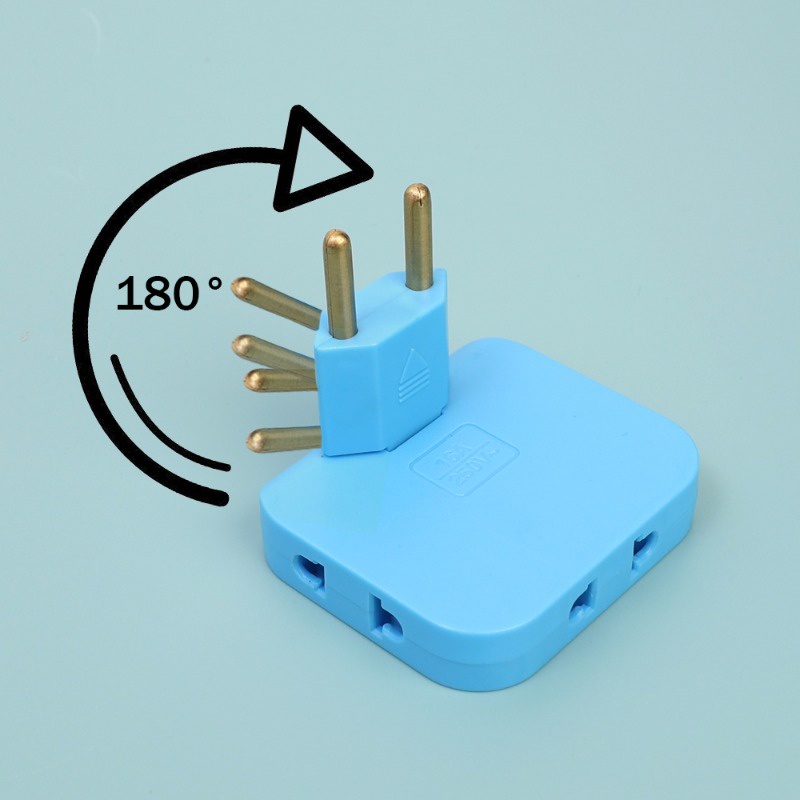 180° Bộ chuyển đổi ổ cắm điện có thể xoay / bộ chuyển đổi ổ cắm không dây eu / us / phích cắm siêu mỏng di động một đến ba