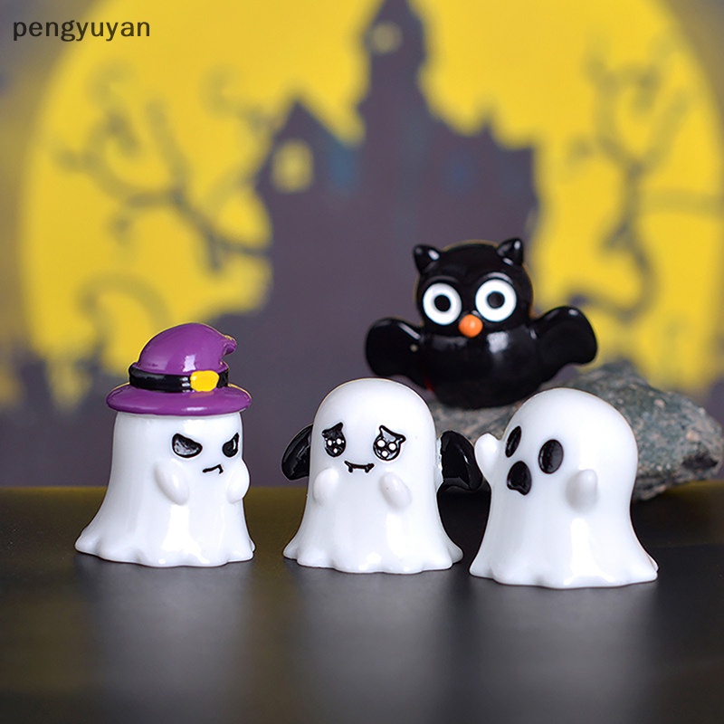 Halloween vi cảnh tượng nhỏ tượng nhỏ resin craft mini fairy garden đồ trang trí dễ thương bí ngô ma cà rồng trang trí