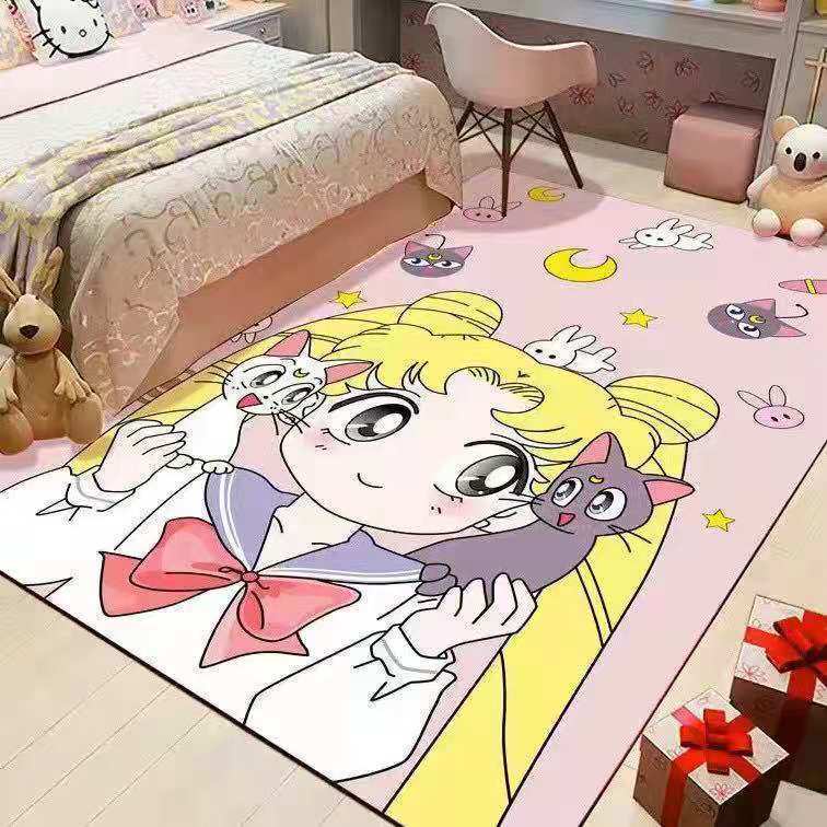 Thảm Trải Sàn Phòng Khách / Ngủ Màu Hồng Dễ Thương Xinh Xắn Có size Lớn