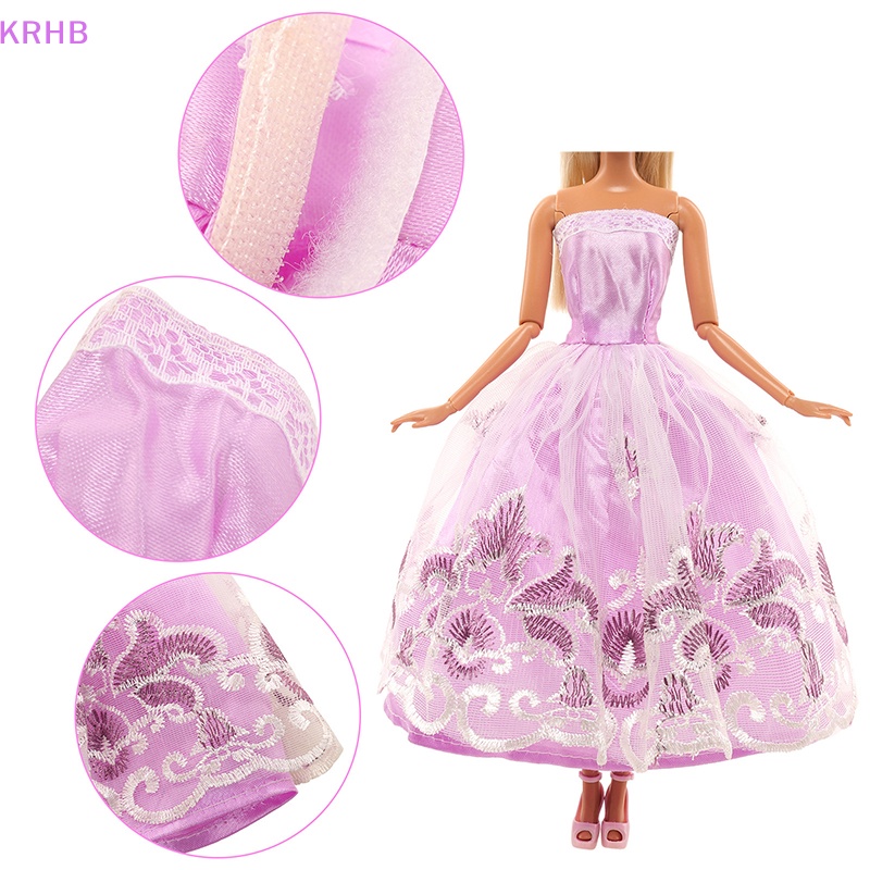 Krhb 1 cái 30 cm váy búp bê nửa gói ren váy lớn váy cưới búp bê váy quà tặng kỳ nghỉ mới