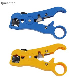 Queenten multi-function wire coax coaxial stripping tool for utp / stp rg59 rg6 rg7 rg11 universal cable stripper cutter kìm qt