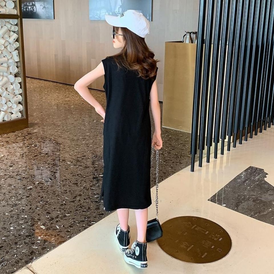 Đầm Không Tay Mùa Hè Phong Cách Hàn Quốc Mới 2023 Cho Bé Gái
