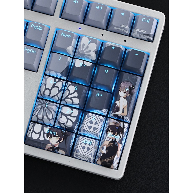 Kisaki Keycaps Cherry Profile Blue Archive Anime PBT Dye Sub Bàn Phím Cơ Keycap