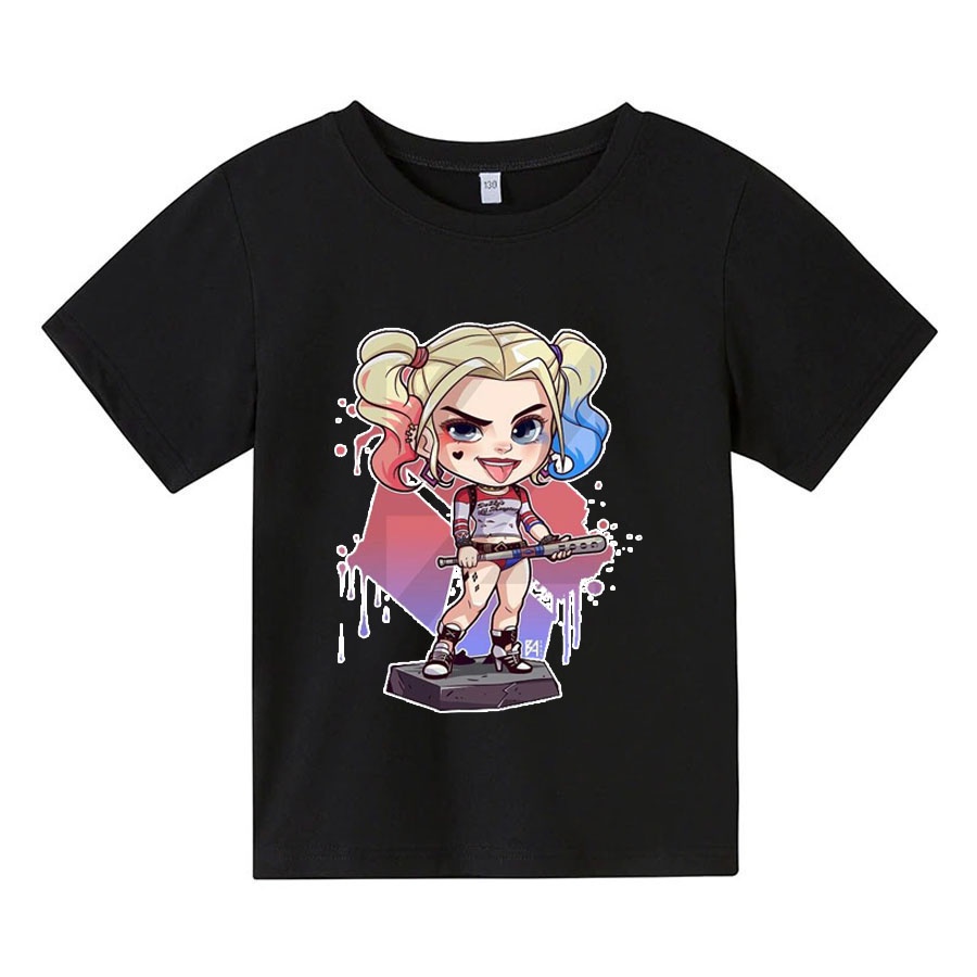 Áo thun cho bé, Áo thun trẻ em HALEY QUEEN CHIBI, 4 màu, có size người lớn, Anam Store