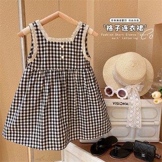  Hàng Có Sẵn Đầm Sát Nách Phối Ren Một Mảnh Thời Trang Mùa Hè Phong Cách Hàn Quốc Ngọt Ngào Cho Bé Gái