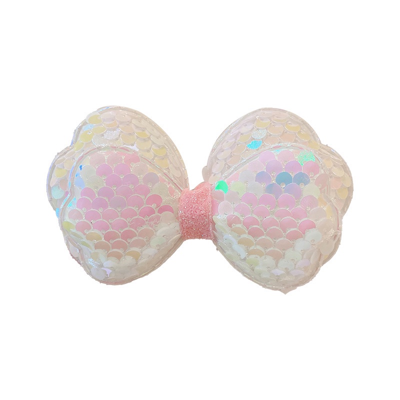 Kẹp Tóc Nơ Đính Kim Sa Lấp Lánh Nhiều Màu Mới Cho Bé Gái