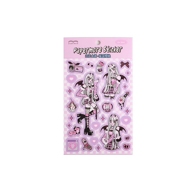 Idako Chiều cô gái sê-ri tự dính câm phim dán truyện tranh ngọt ngào và mát mẻ cô gái xinh đẹp chất liệu dán sổ tay SS511