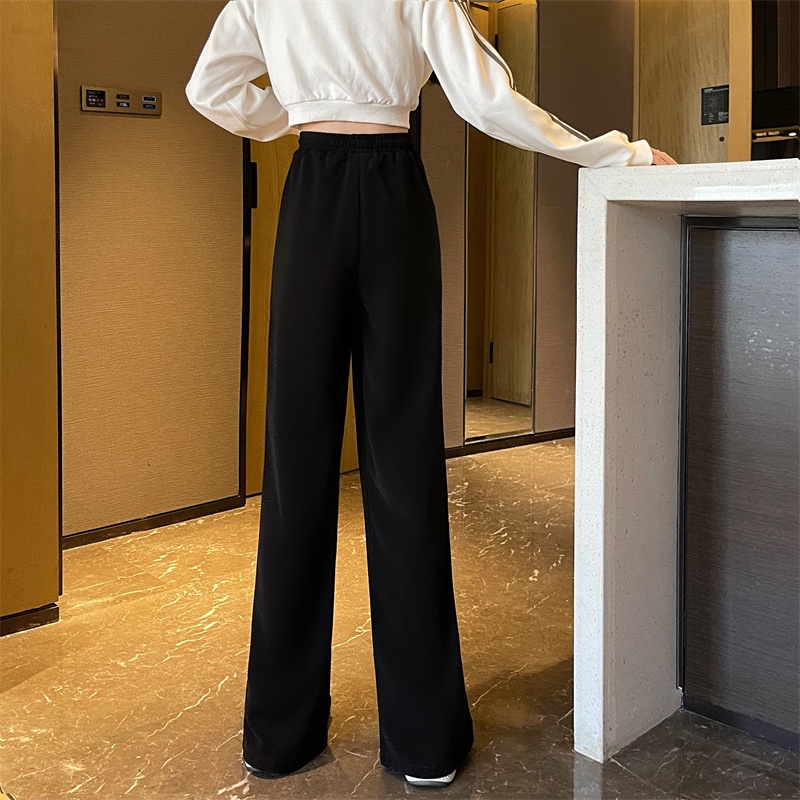 Quần Ống Rộng Xẻ Tà Cạp Cao Mùa Xuân Mới Cho Nữ