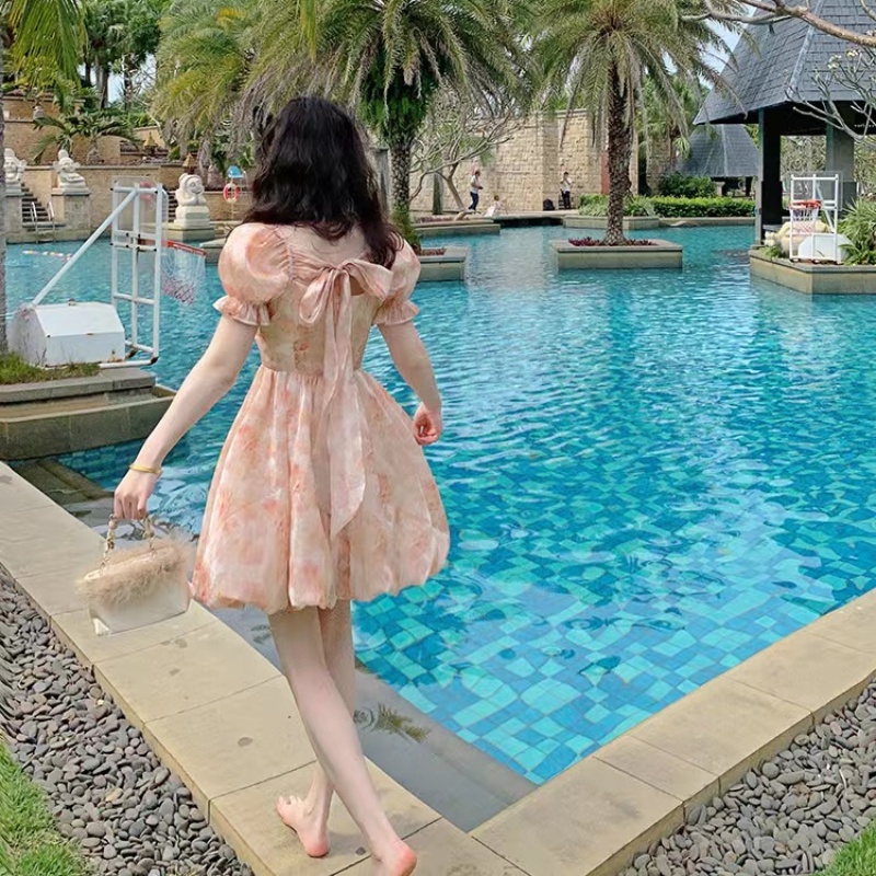 Đầm Hoa Thời Trang Hàn Quốc Ngọt Ngào Đáng Yêu Cho Nữ