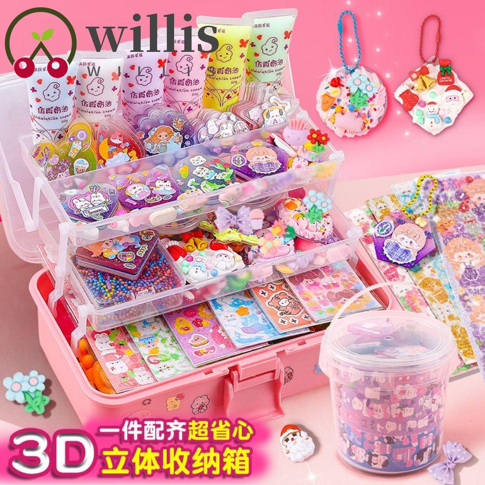 Bộ Hình Dán Sticker Tự làm Móc Khóa Miếng Dán Goo Trang Trí Sổ Tay Dễ Thương handmade DIY
