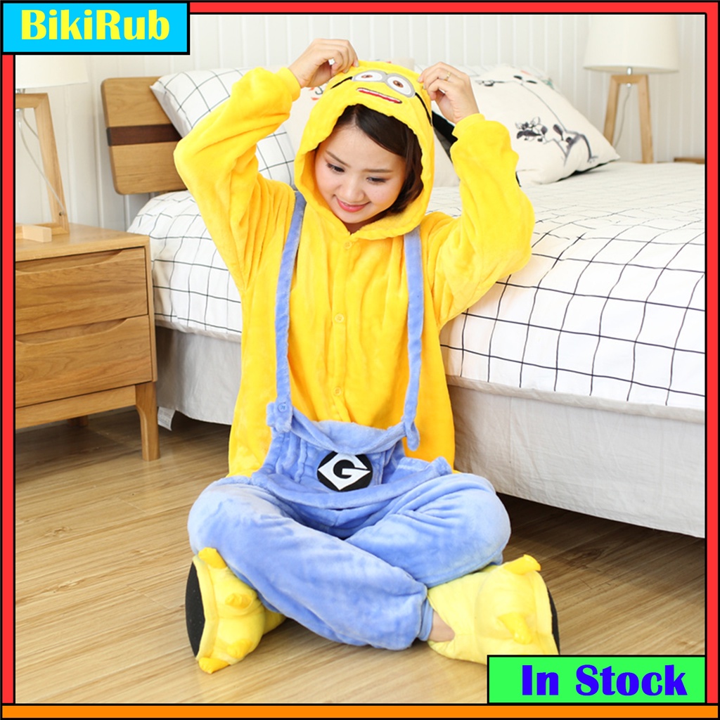Bộ Đồ Ngủ Liền Thân Hình Minion / Stitch / Pikachu Dễ Thương Cho Nam Và Nữ