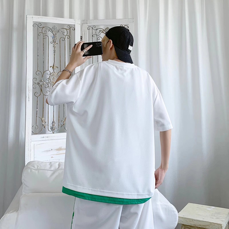 Set Áo Thun Ngắn Tay Thêu Chữ Và Quần short Thể Thao Thời Trang Cho Nam