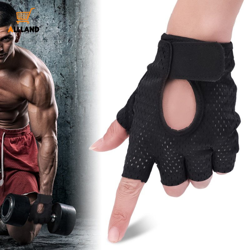 Găng Tay Thể Thao Hở Ngón Thoáng Khí Cho Nam Nữ