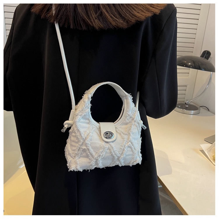 [COD] Túi Xách Đeo Dưới Cánh Tay Bằng Denim Đính Kim Cương Phong Cách Mới Mùa Hè Cho Nữ