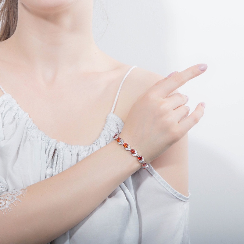 Vòng Tay Đính Đá Zircon Trắng Thời Trang Âu Mỹ Cho Nữ