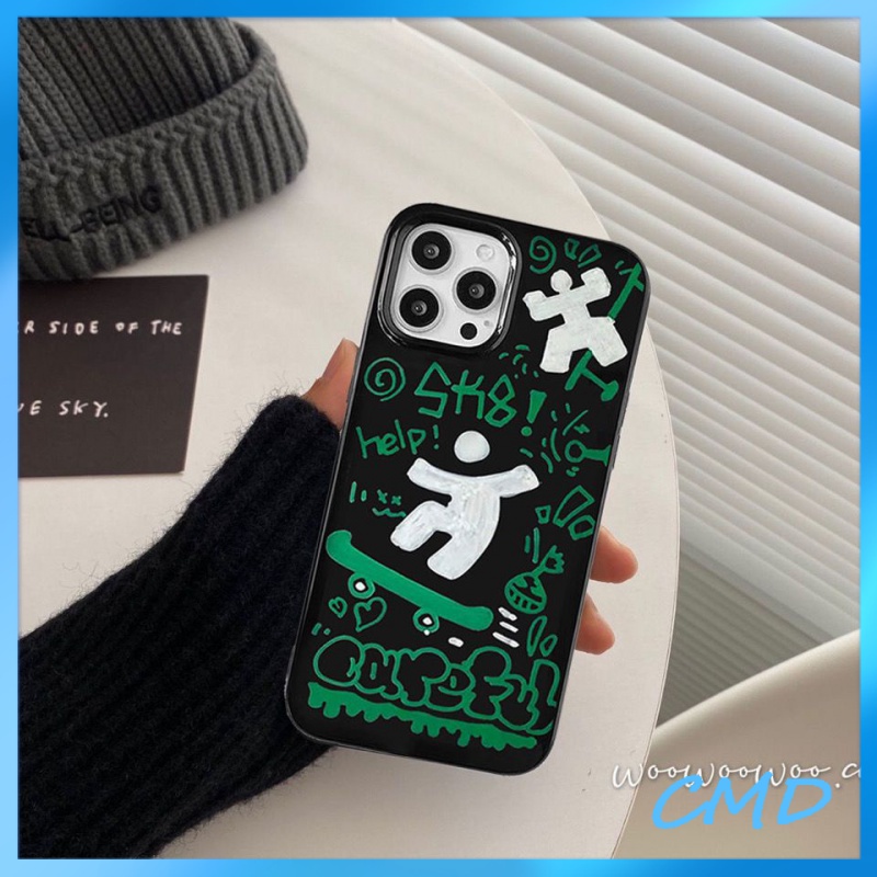 Ốp lưng iphone Điện Thoại Ván trượt, graffiti, nhân vật nhỏ, thạch, vỏ mềm silicone cá tính Cho Iphone 6 / 6S / 6splus / se / 7 / 7plus / 8 / 8plus / X / xs / xsmax / 11 / 12 / 13 / 14 / Plus / Pro / Pro Max-515