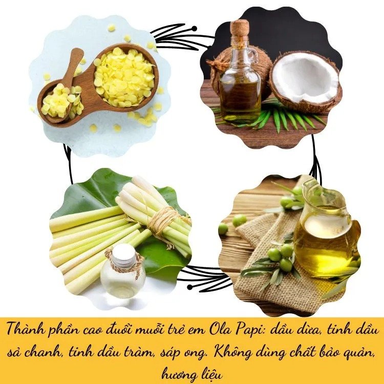 Cao Đuổi Muỗi Ola PaPi Chiết Xuất Từ Thiên Nhiên, Làm Diu Vết Cắn Do Muỗi Và Côn Trùng Đốt [Hộp 20 Gram] Mozio