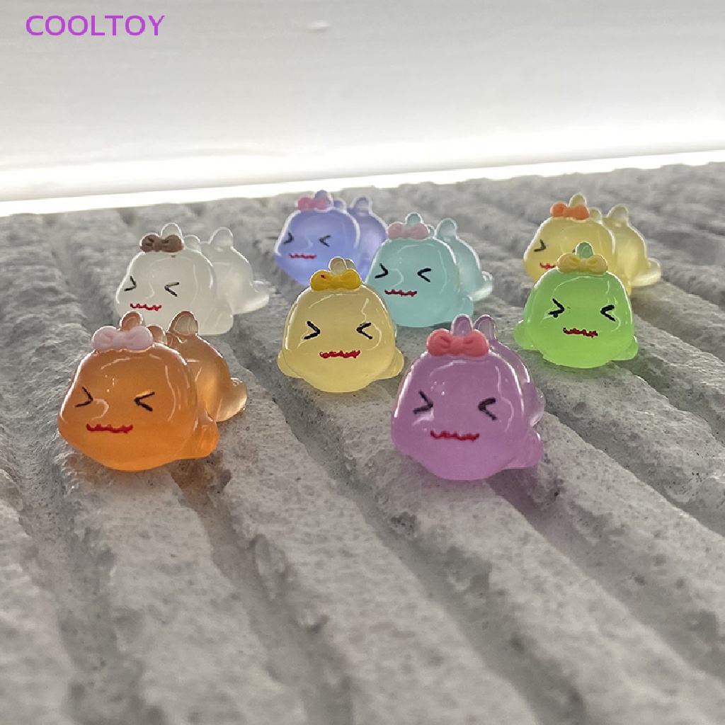 Set 2 Đồ trang trí Khủng Long Bằng Nhựa Phát Quang Dễ Thương Dùng Để Trang Trí