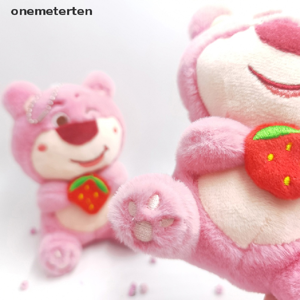 Rten Móc Khóa Hình Gấu Nhồi Bông Dâu Tây Dễ Thương