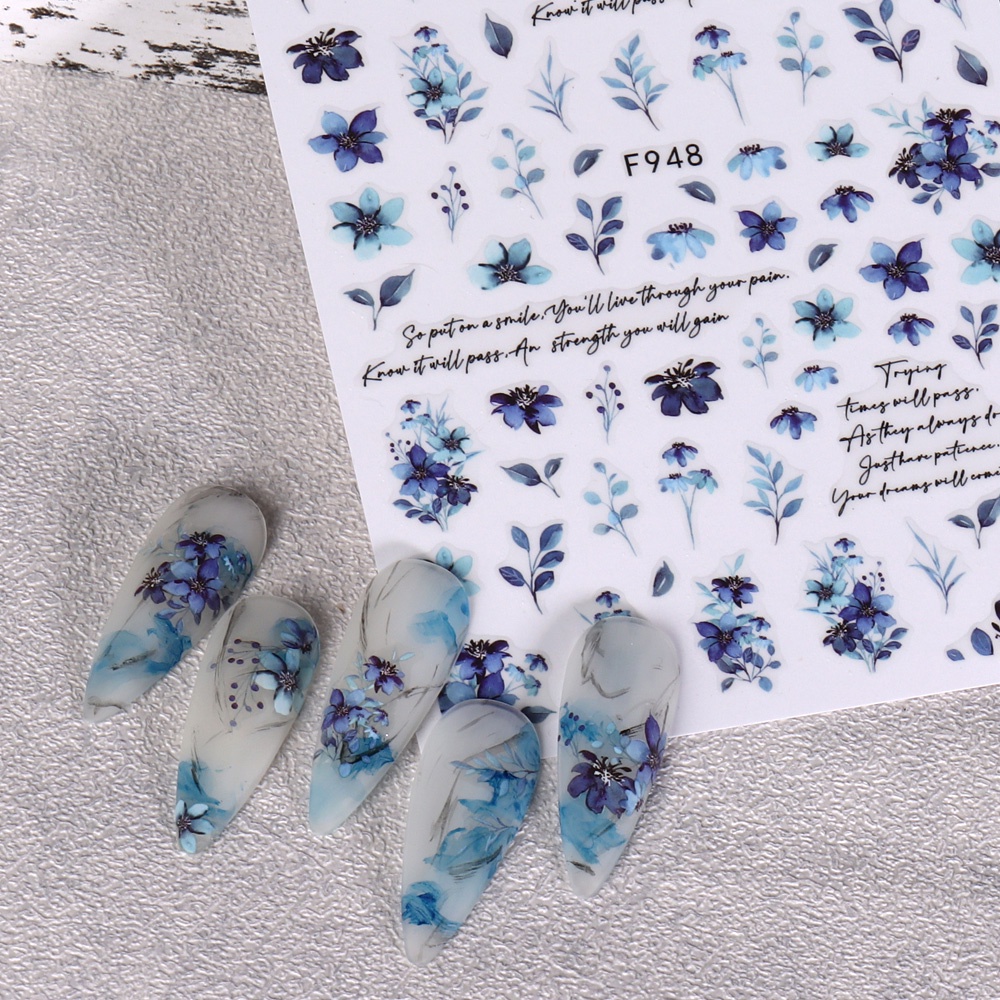 Miếng Dán Trang Trí Móng Tay 3D Nhiều Màu Sắc Thời Trang