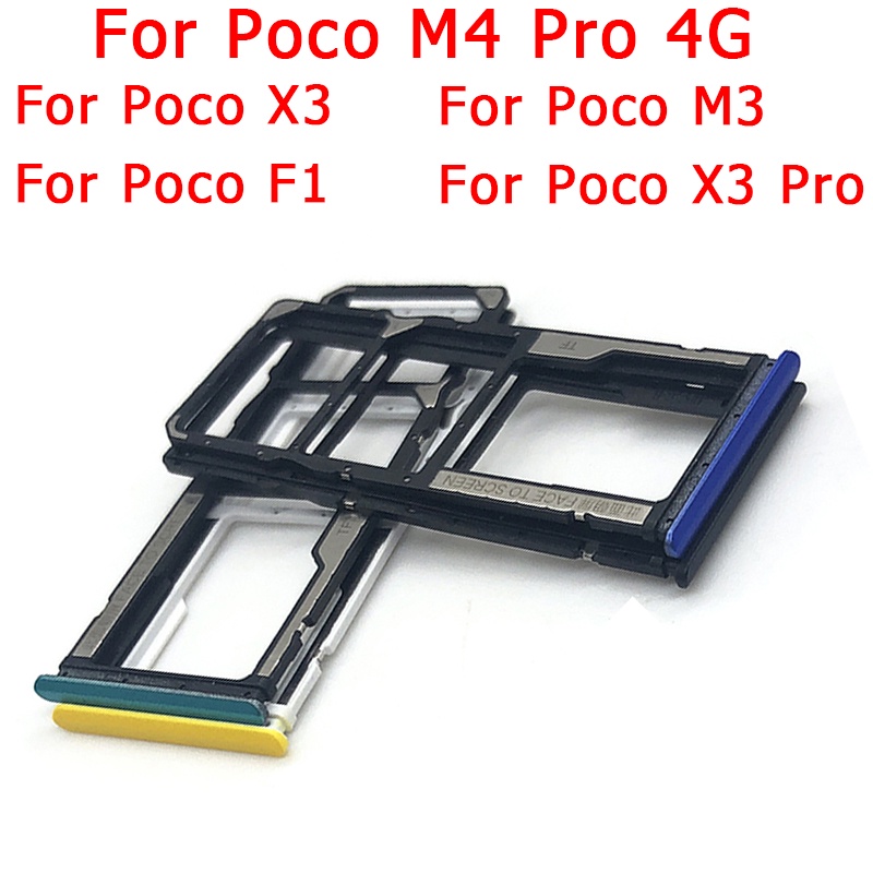 Khay Đựng Thẻ sim / Thẻ sd Tiện Dụng Cho xiaomi poco m3 f1 x3 m4 pro 4g sim Điện Thoại