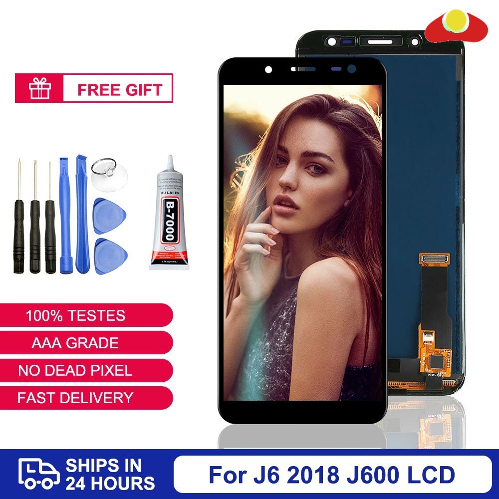 Dành Cho Samsung Galaxy J6 2018 J600 J600G J600F J600L LCD Cảm Ứng Lắp Ráp Các Bộ Phận Thay Thế