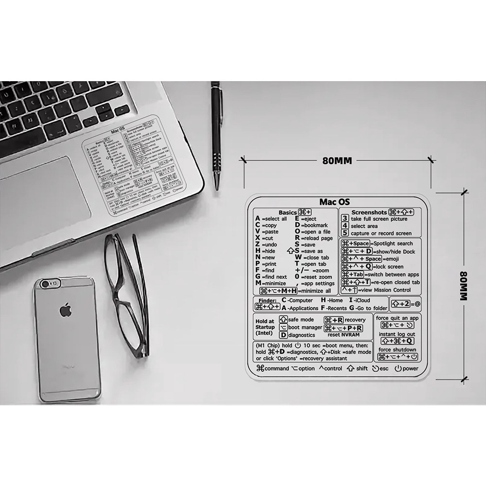 1 Miếng Dán Bàn Phím Tắt Mở Tự Dính Cho PC Laptop