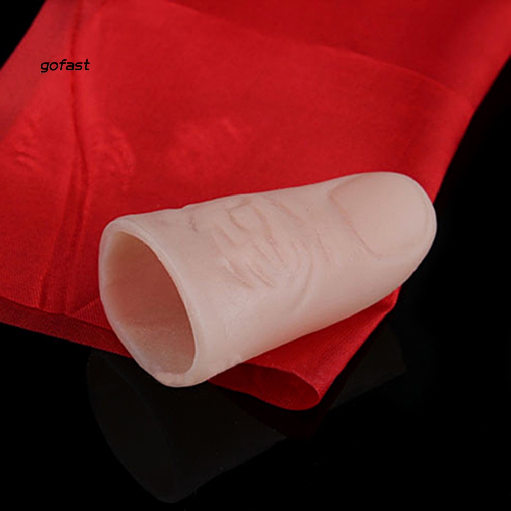 Bộ Dụng Cụ Ảo Thuật Gồm Ngón Tay Cái Và Đầu Ngón Tay Bằng Nhựa + Lụa Đỏ