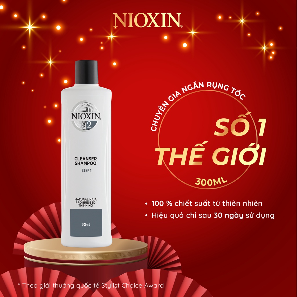 Dầu Gội Nioxin Giảm rụng và bảo vệ tóc khỏi hư tổn Shampoo Natural Hair 300ml /1000ml ( New 2023 )