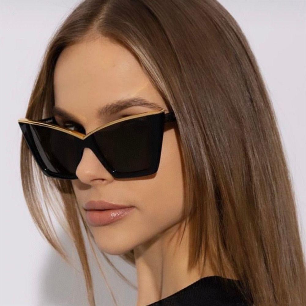 MAG Kính Mát Mắt Mèo Nữ Chống Tia UV400 Màu Đen