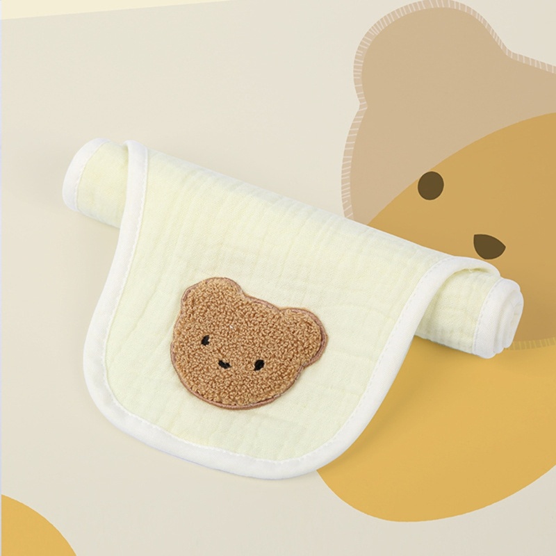 Khăn Cotton Thấm Hút Mồ Hôi In Họa Tiết Động Vật Hoạt Hình Đáng Yêu Cho Bé