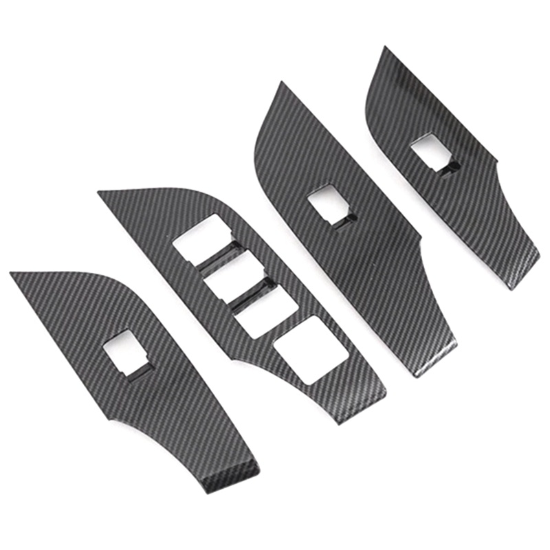 Miếng Dán Trang Trí Bảng Điều Khiển Cửa Sổ Xe Hơi Họa Tiết Sợi Carbon Sang Trọng Cho Toyota RAV4 2019 2020