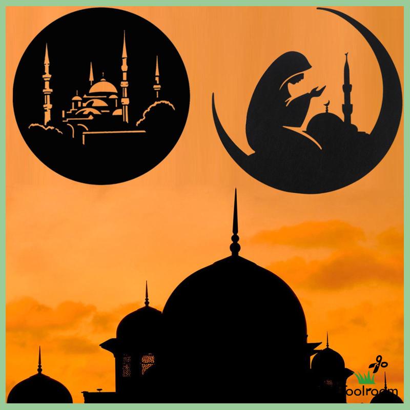 Miếng Dán Tường Trang Trí Họa Tiết Ramadan Tháo Rời Được