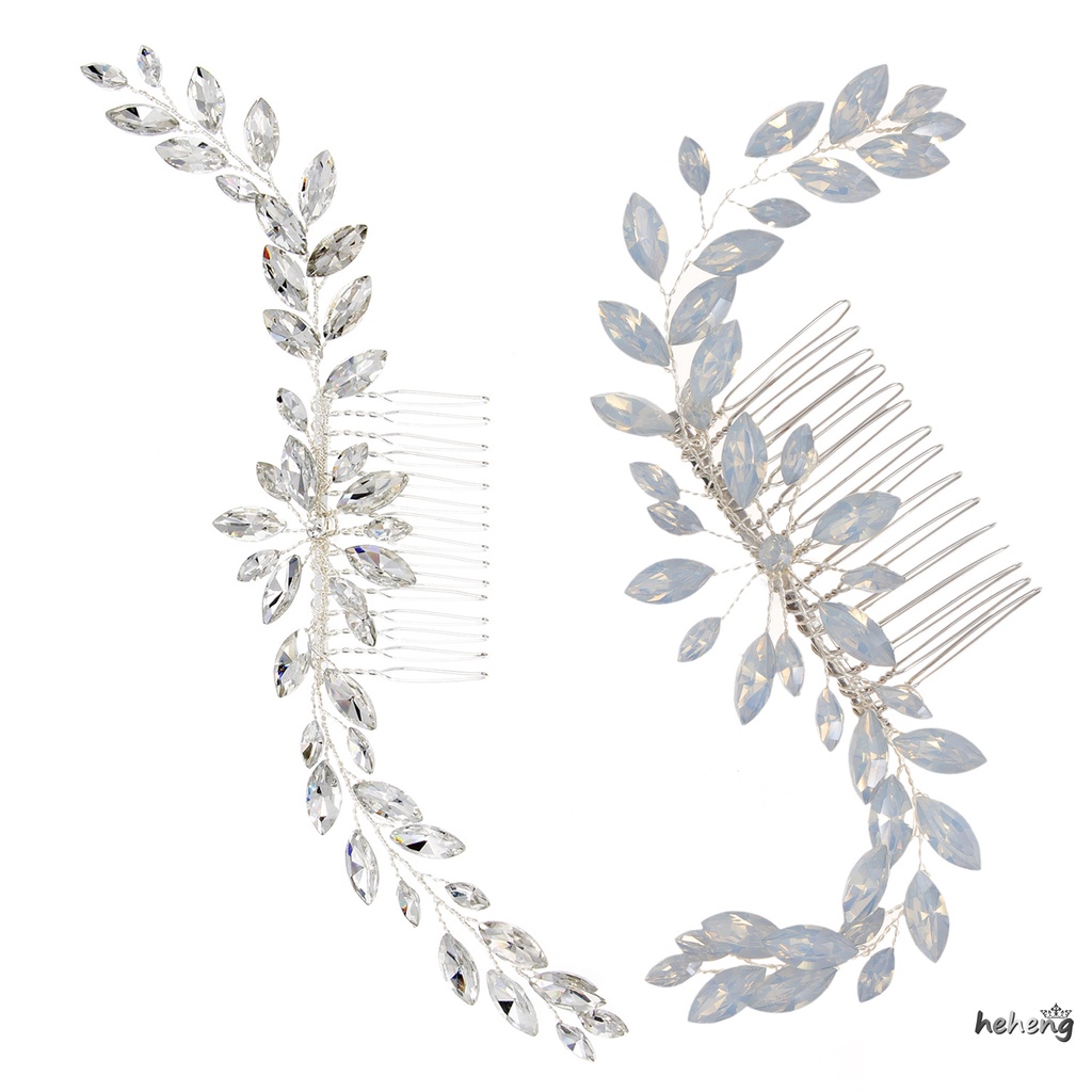 Lược Cài Tóc Đính Đá Lấp Lánh Phong Cách Vintage Cho Phù Dâu