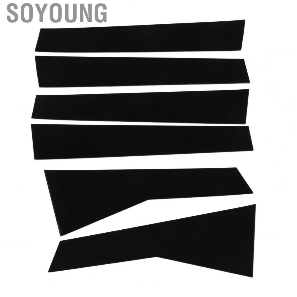 Soyoung Door Window Pillar Post Cover  Durable PC Plastic Easy Installation Trim Lightweight for CRV 2012‑2016