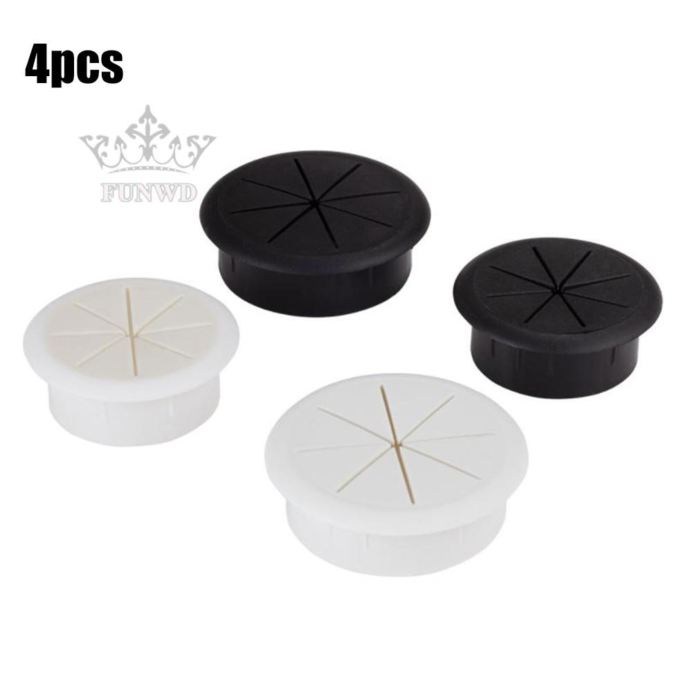 【FUNWD】Cable Cord Grommet Computer Desk Cable Cover Innovation Practical Flexible Cable