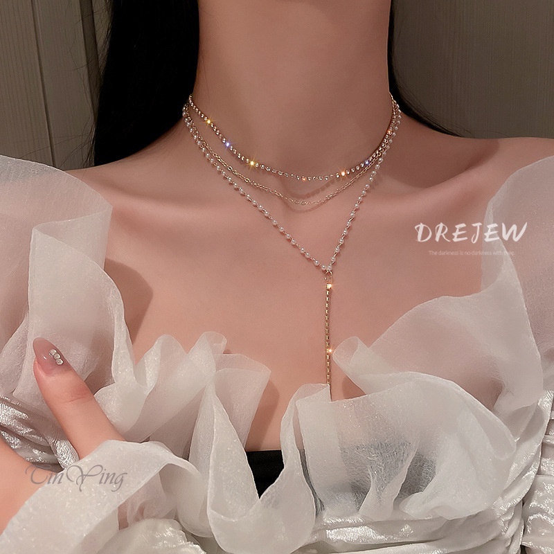 GETNOIVAS Vòng cổ NhiềU SợI ĐíNh HạT NgọC Trai Giả Sang TrọNg