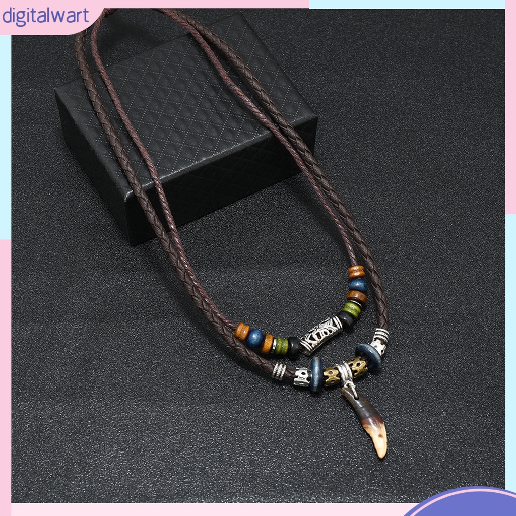 Vòng Cổ Giả Da Nhiều Lớp Phong Cách Cổ Điển Cho Nam