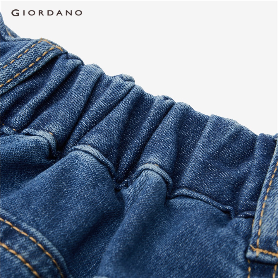 Quần denim GIORDANO 18423001 phối túi lưng co giãn vừa thời trang cho nữ