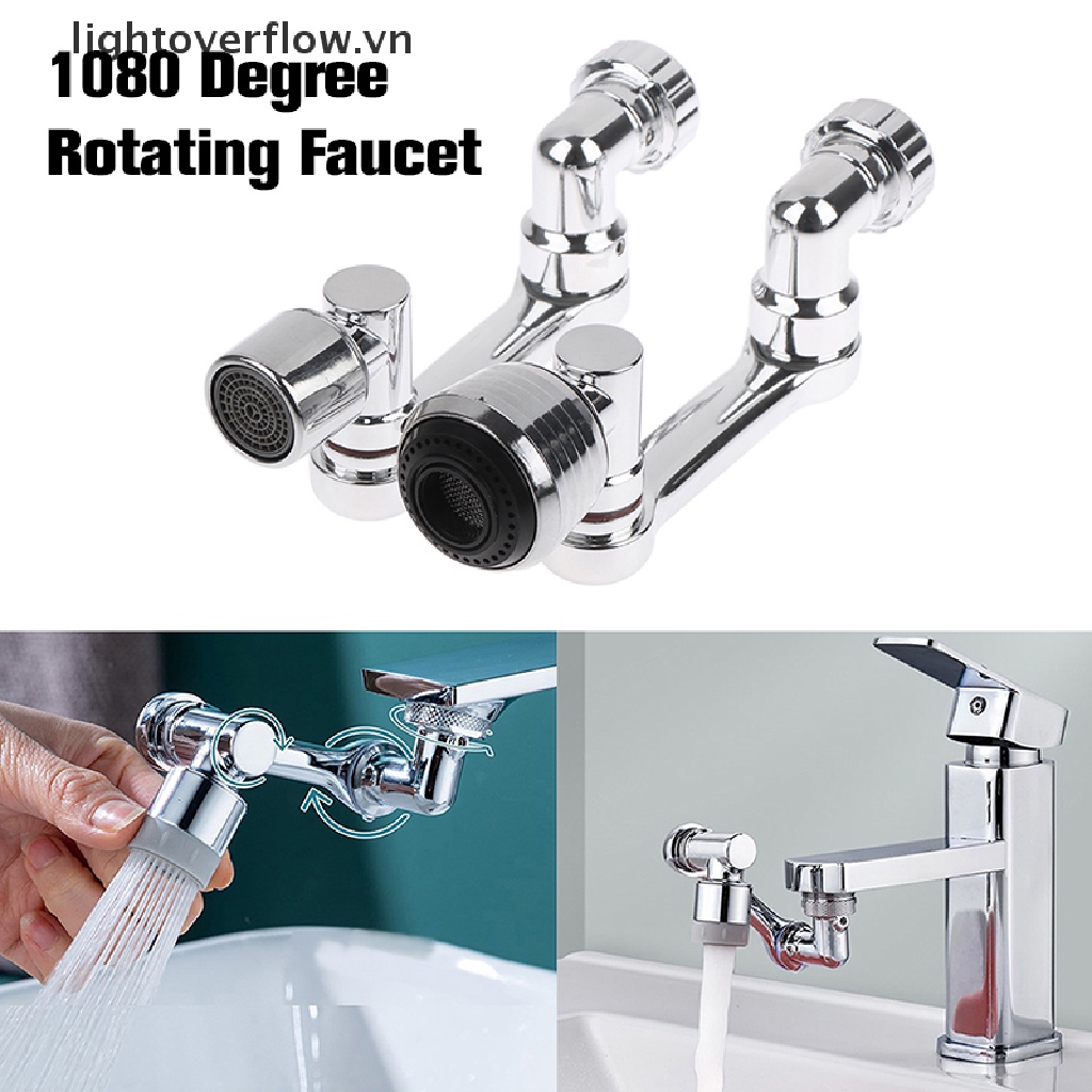 Đầu Lọc Nối Dài Vòi Nước Góc Rộng 1080 Độ Tiện Dụng Cho Nhà Bếp / Phòng Tắm