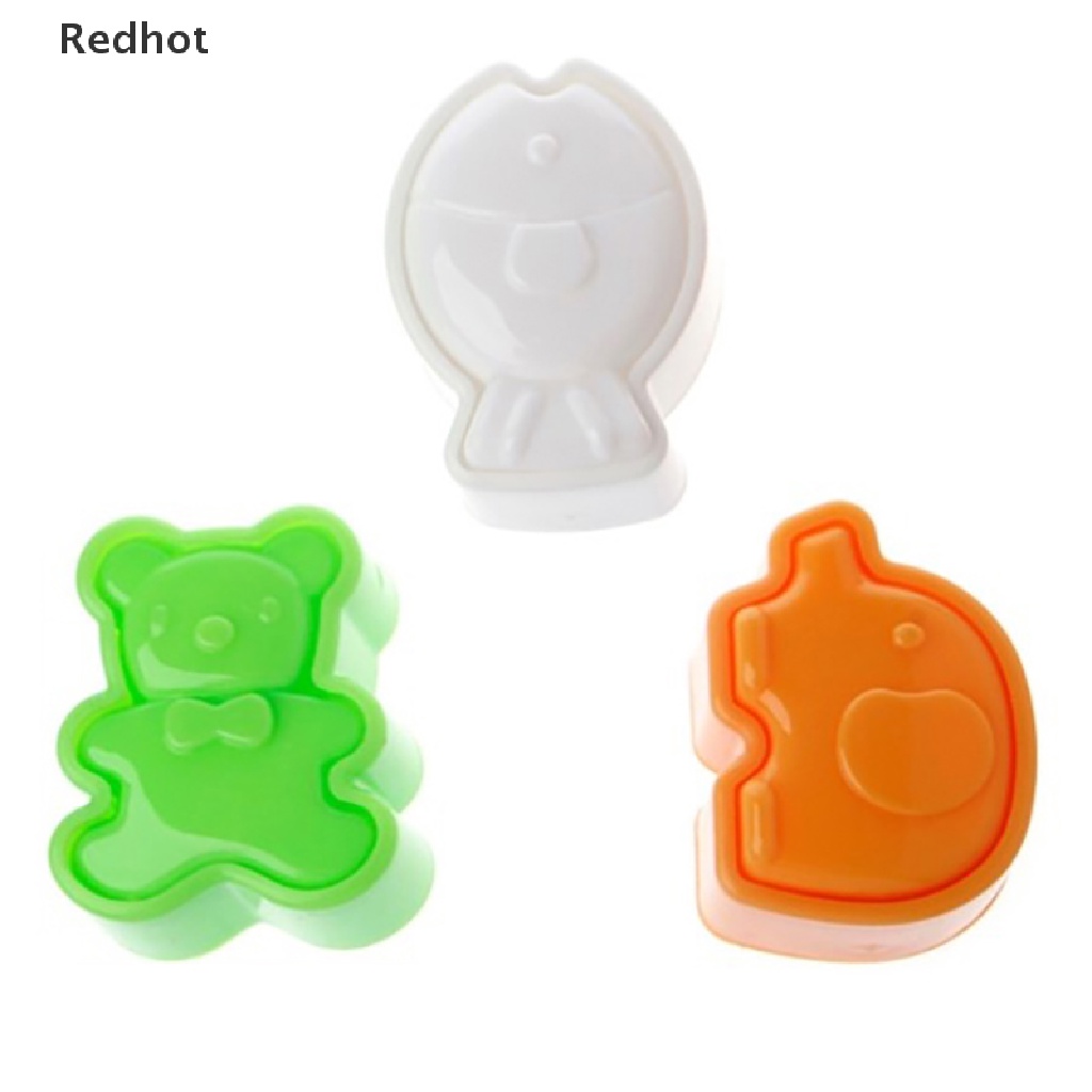 Bộ 3 Khuôn Làm sushi Hình Động Vật Hoạt Hình Cho Bé